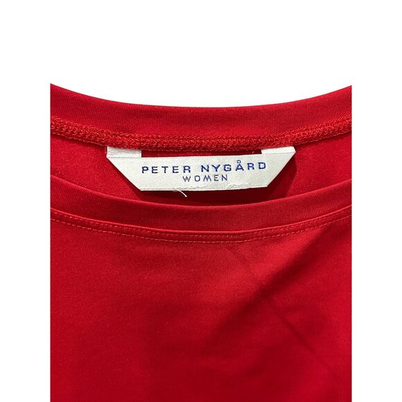 NO SIZE TAG Peter Nygard Womens Red Round Neck Sleeveless Nylon Spandex Top SZ - Picture 4 of 7